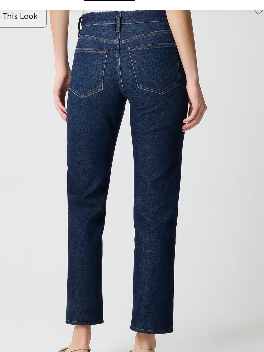 J. Crew Factory Essential Straight Jeans Size 27 Dark Blue